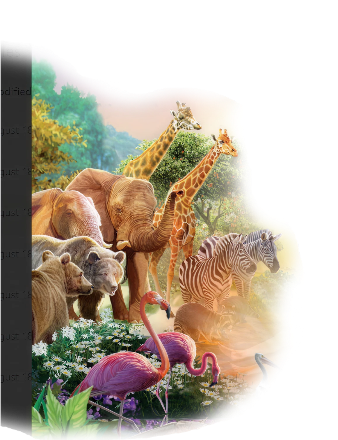 decoration-image on left of tiger